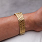 1989 Seiko Quartz Inky Black Dial Gold Toned Case Men's Wrist-Watch