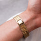 1989 Seiko Quartz Inky Black Dial Gold Toned Case Men's Wrist-Watch