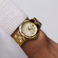 1997 Pulsar Quartz Golden Sunburst Dial Men's Wrist-Watch W/Box & Papers