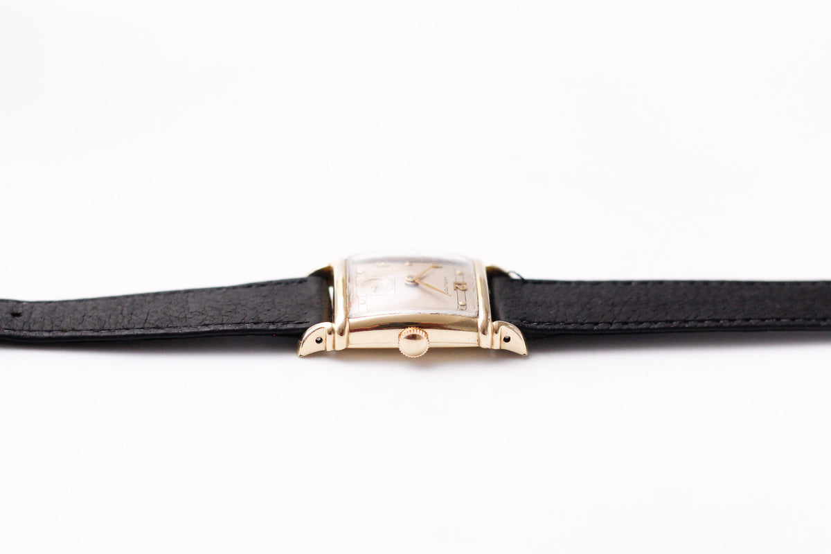 [Serviced] 1952 Hamilton Mechanical Art Deco 10K Filled Case Men's Wrist-Watch