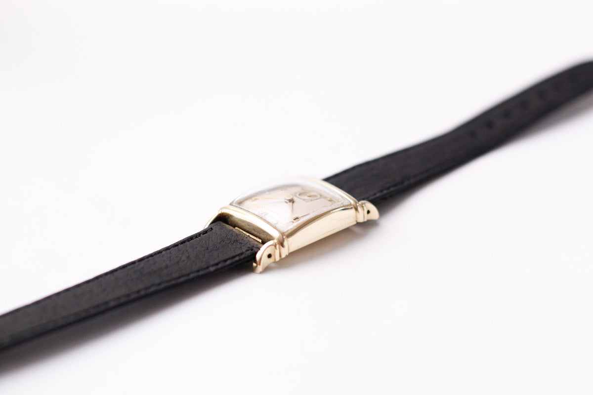 [Serviced] 1952 Hamilton Mechanical Art Deco 10K Filled Case Men's Wrist-Watch