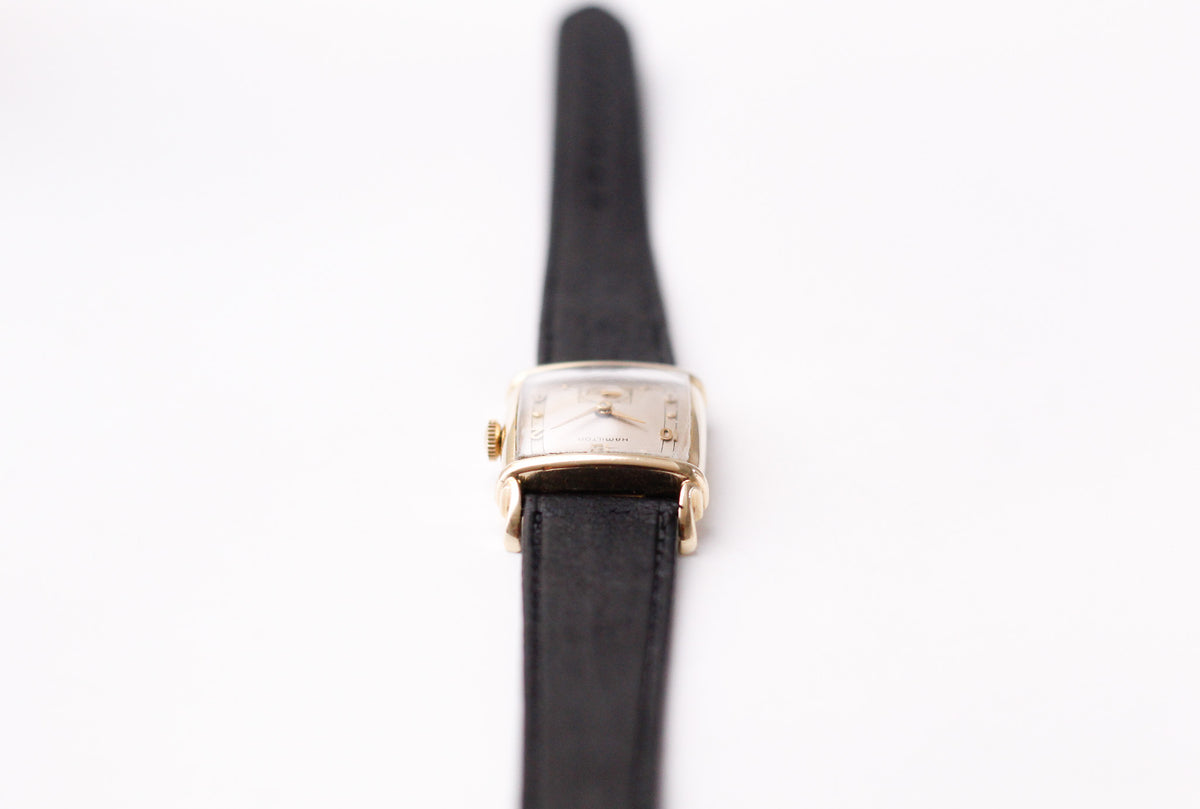 [Serviced] 1952 Hamilton Mechanical Art Deco 10K Filled Case Men's Wrist-Watch