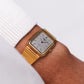 1996 Pulsar 'Tank' Quartz Linear Gray Dial Men's Wrist Watch