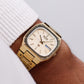 1982 Seiko SQ Golden Waffle Dial 'Baby Santos Tank' Men's Wrist-Watch