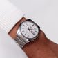 [Serviced] 1979 Seiko Automatic Silver Straight Grain Dial Men's Wrist-Watch