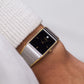 1995 Pulsar Quartz Tank Straight Grain Black Dial Men's Wrist-Watch