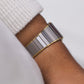 1995 Pulsar Quartz Tank Straight Grain Black Dial Men's Wrist-Watch