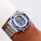 1983 Seiko Quartz Digital 'Rotocall' Blue Bezel Men's Wrist-Watch