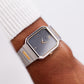 1986 Seiko Quartz Linear Gray Dial Two Tone Tank Men's Wrist-Watch