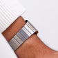 1986 Seiko Quartz Linear Gray Dial Two Tone Tank Men's Wrist-Watch