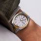 1990 Seiko SQ Two Tone Gray Dial Men's Wrist-Watch