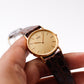 1990 Seiko Quartz Gold Straight Grain Dial Men's Wrist Watch