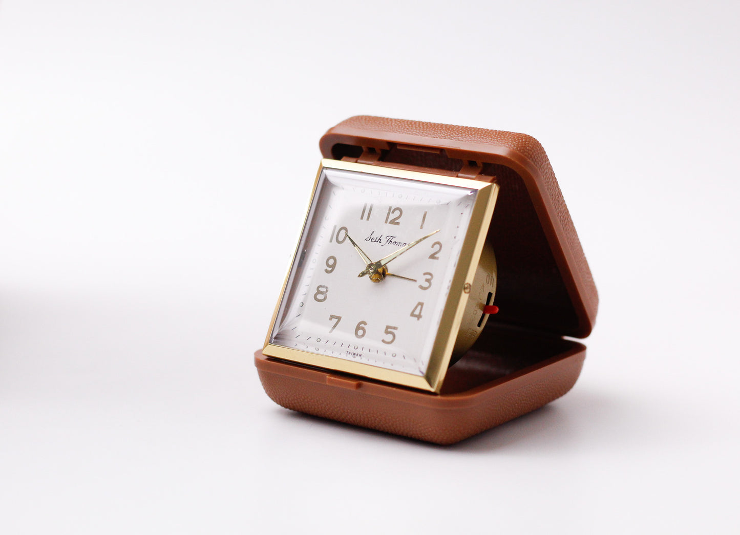 1970s Seth Thomas Mechanical Travel Alarm Clock