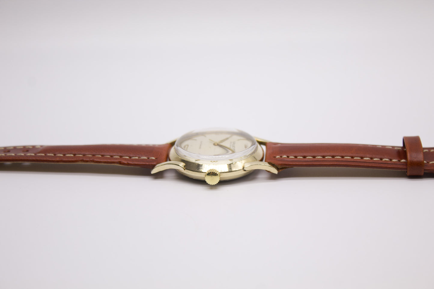 [Serviced] 1960s Gruen Precision Automatic Aged Cream Dial Men's Wrist-Watch