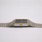 1995 Pulsar Quartz Tank Straight Grain Black Dial Men's Wrist-Watch