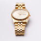 2000s Pulsar 'Baby Day-Date' Gold Toned Men's Wrist-Watch