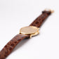 1990 Seiko Quartz Gold Straight Grain Dial Men's Wrist Watch