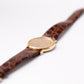 1990 Seiko Quartz Gold Straight Grain Dial Men's Wrist Watch