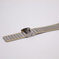 1995 Pulsar Quartz Tank Straight Grain Black Dial Men's Wrist-Watch