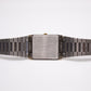 1995 Pulsar Quartz Tank Straight Grain Black Dial Men's Wrist-Watch