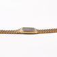 1989 Seiko Quartz Inky Black Dial Gold Toned Case Men's Wrist-Watch
