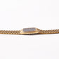 1989 Seiko Quartz Inky Black Dial Gold Toned Case Men's Wrist-Watch