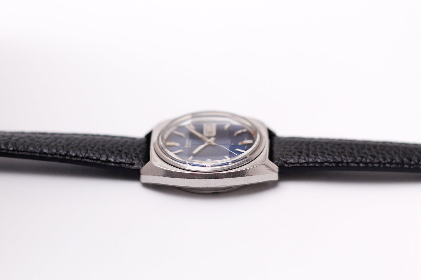 [Serviced] 1976 Seiko Automatic Marine Blue Dial Faceted Crystal Men's Wrist-Watch