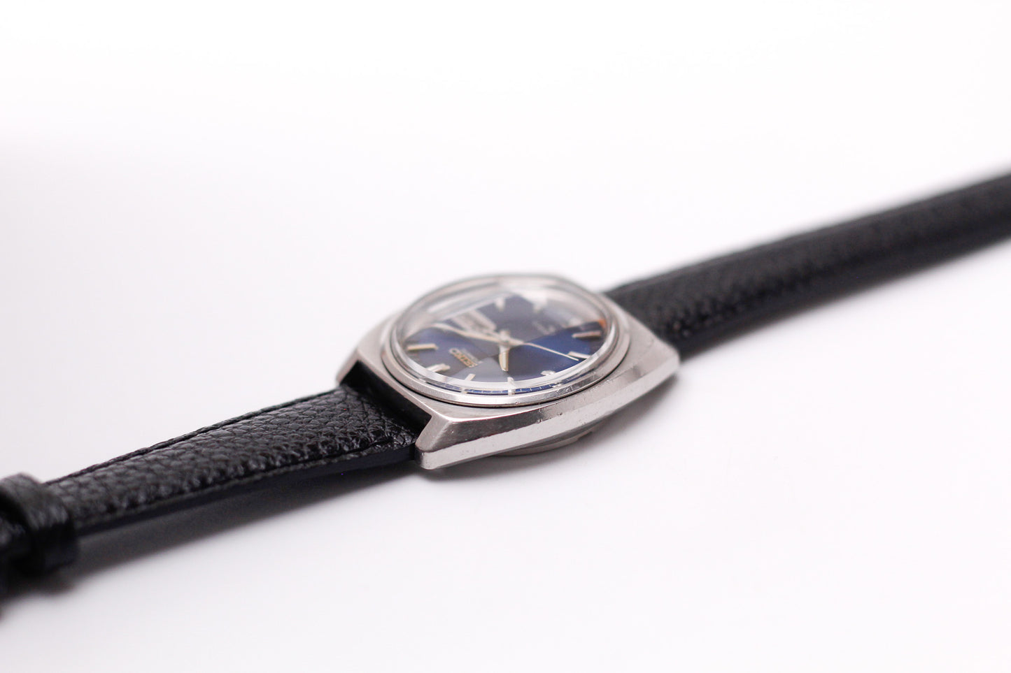 [Serviced] 1976 Seiko Automatic Marine Blue Dial Faceted Crystal Men's Wrist-Watch