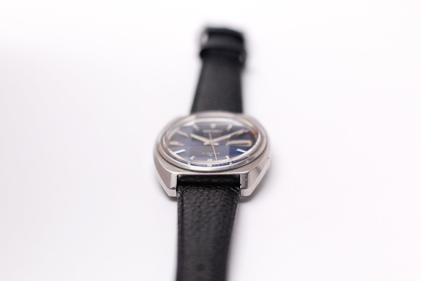 [Serviced] 1976 Seiko Automatic Marine Blue Dial Faceted Crystal Men's Wrist-Watch
