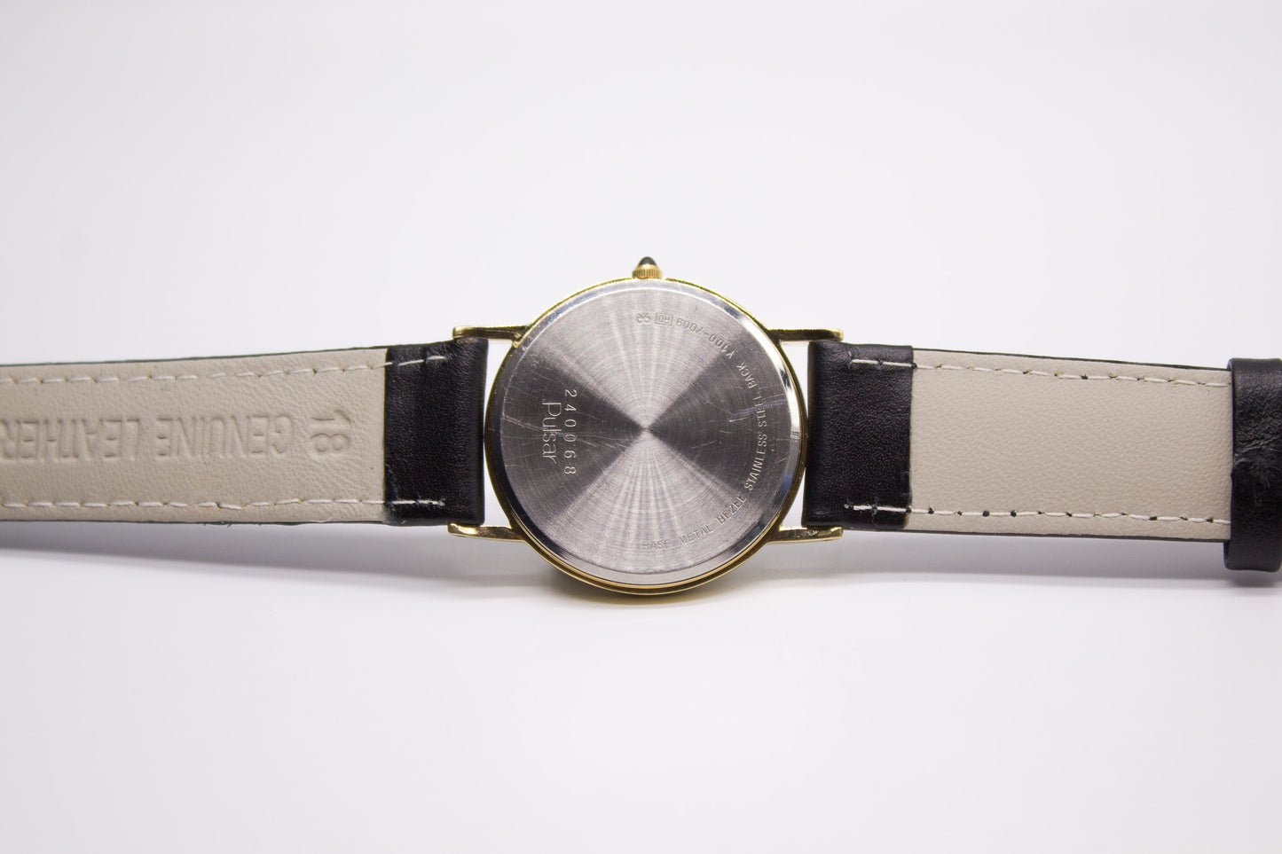1992 Pulsar Quartz Golden Washi Dial 'Coin Edge Bezel' Men's Wrist-Watch