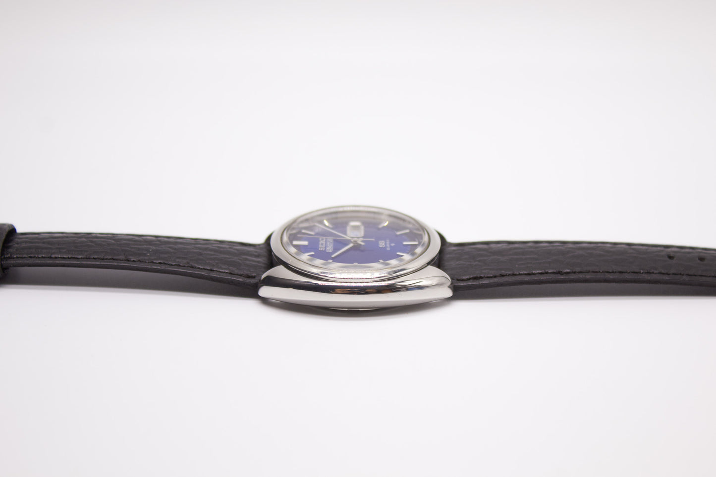 [Serviced] 1972 Seiko 5 Actus Automatic Marine Blue Sunburst Dial Men's Wrist-Watch