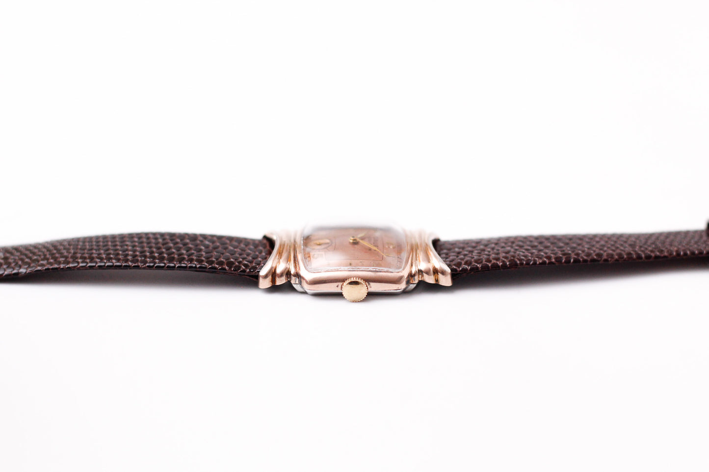[Serviced] 1940 Gruen Veri-Thin Salmon Dial 10K Rose Gold Filled Case Men's Wrist-Watch