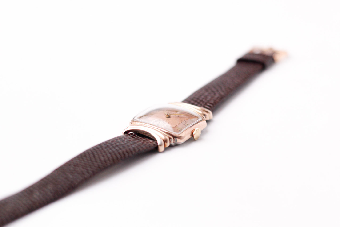 [Serviced] 1940 Gruen Veri-Thin Salmon Dial 10K Rose Gold Filled Case Men's Wrist-Watch