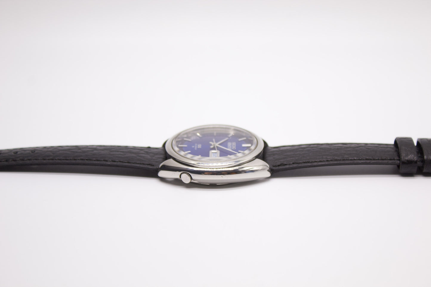 [Serviced] 1972 Seiko 5 Actus Automatic Marine Blue Sunburst Dial Men's Wrist-Watch