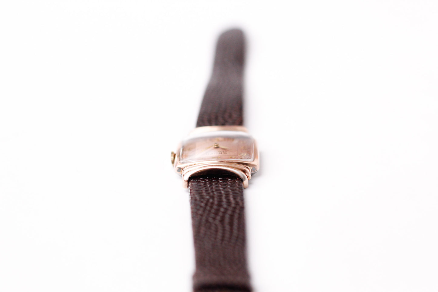 [Serviced] 1940 Gruen Veri-Thin Salmon Dial 10K Rose Gold Filled Case Men's Wrist-Watch