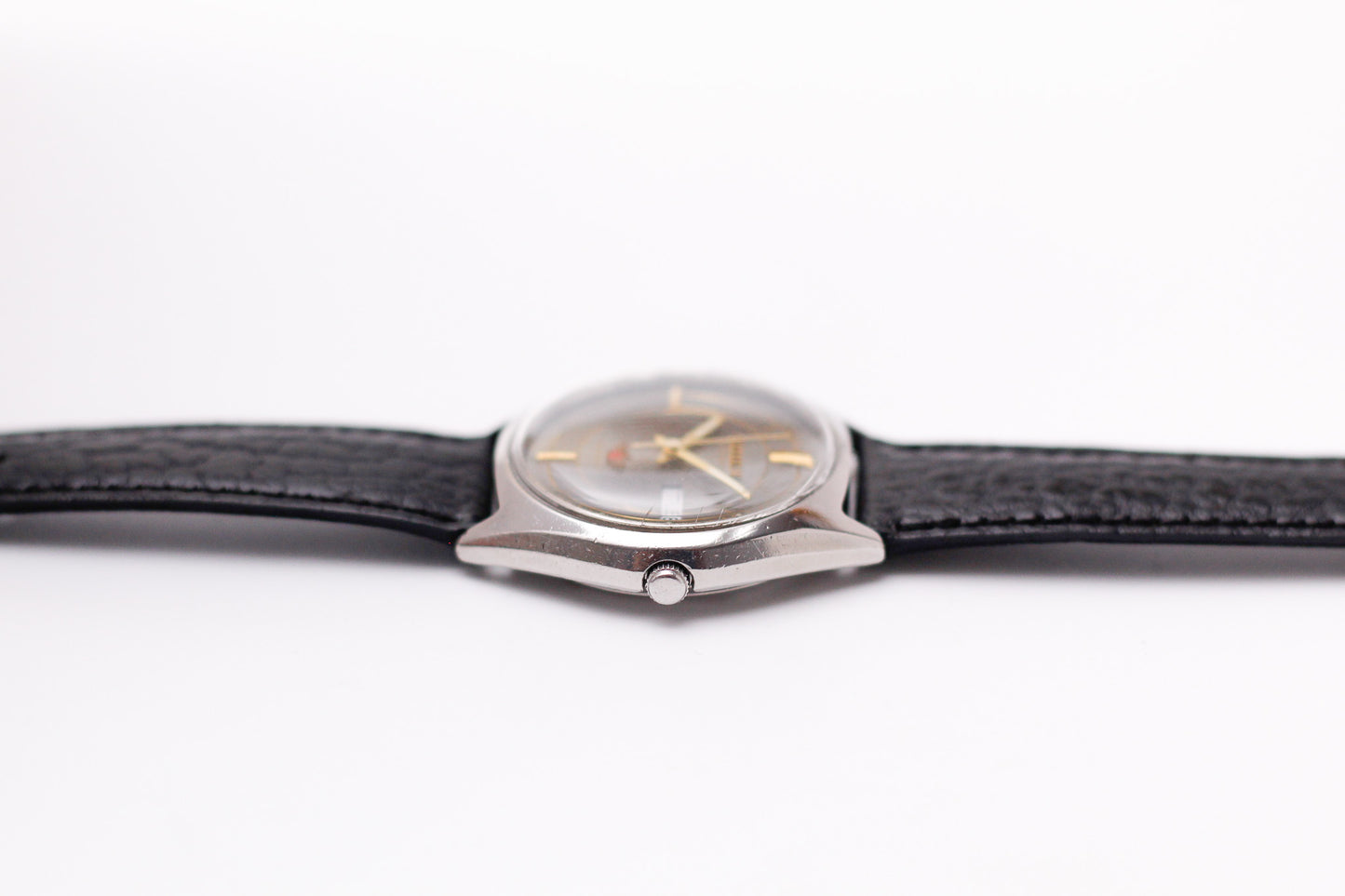 [Serviced] 1977 Citizen Automatic Gray Sunburst Dial Men's Wrist-Watch
