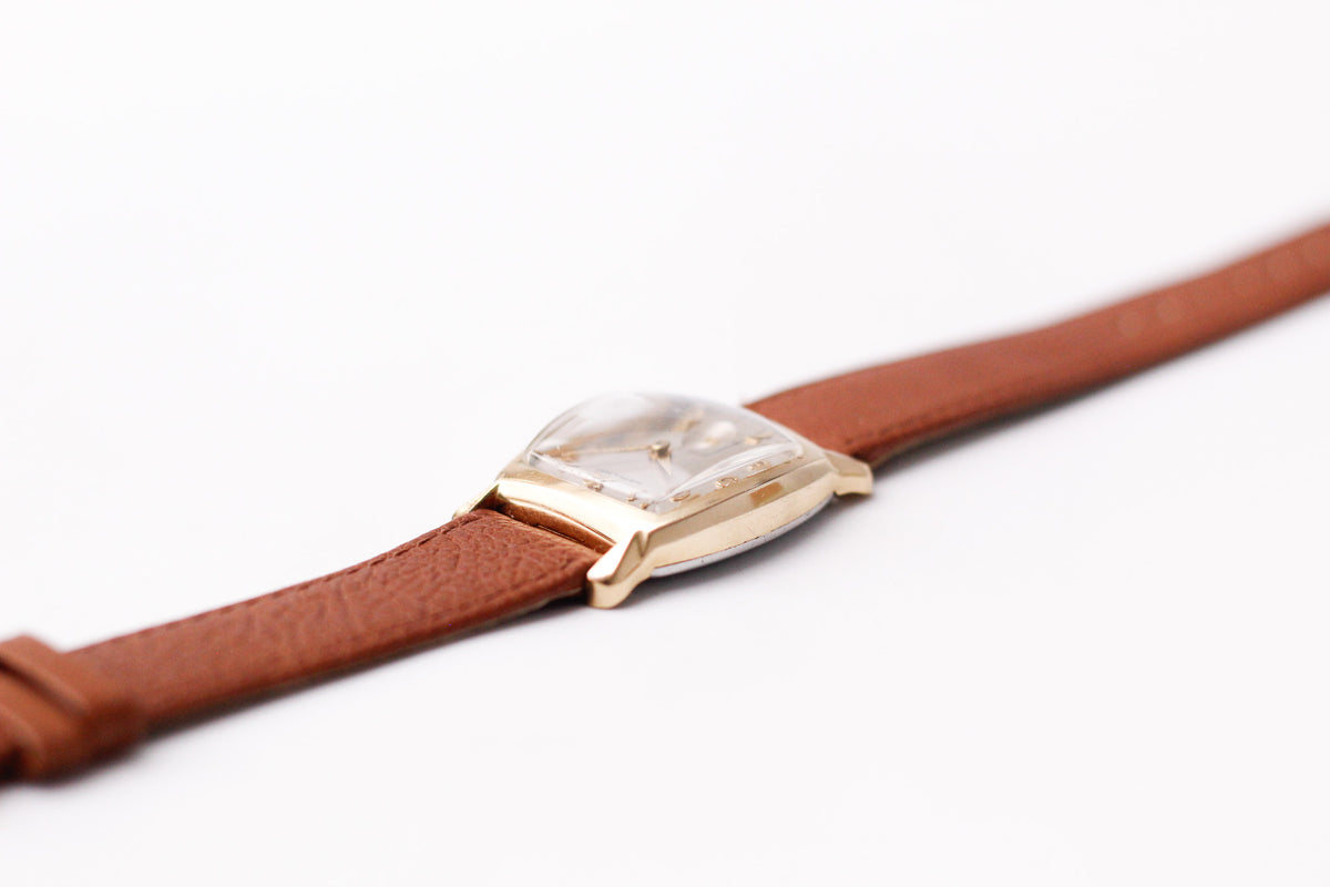 [Serviced] 1950s Hamilton Mechanical Art Deco 10K Filled Gold Men's Wrist Watch