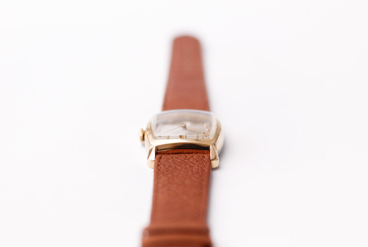 [Serviced] 1950s Hamilton Mechanical Art Deco 10K Filled Gold Men's Wrist Watch