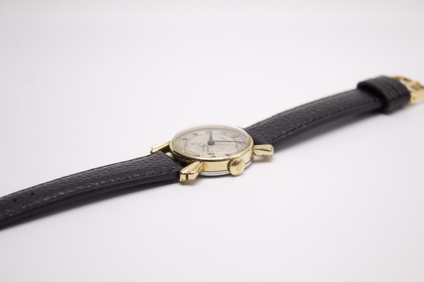 [Serviced] USA 1940s Hamilton Straight Grain Railway Dial Men's Mechanical Wrist-Watch