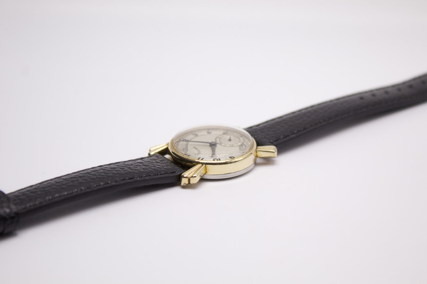 [Serviced] USA 1940s Hamilton Straight Grain Railway Dial Men's Mechanical Wrist-Watch