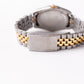 1990s Gruen Precision Quartz Silver Sunburst Dial Two Tone Case Men's Wrist-Watch W/Box