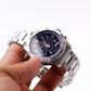 2012 Seiko Quartz Marine Blue Chronograph Men's Wrist-Watch