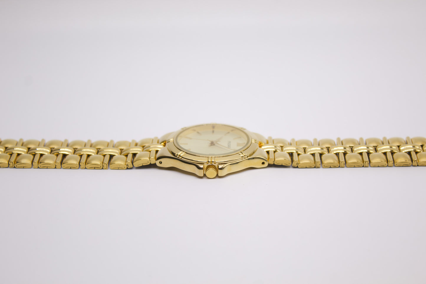 1997 Pulsar Quartz Golden Sunburst Dial Men's Wrist-Watch W/Box & Papers