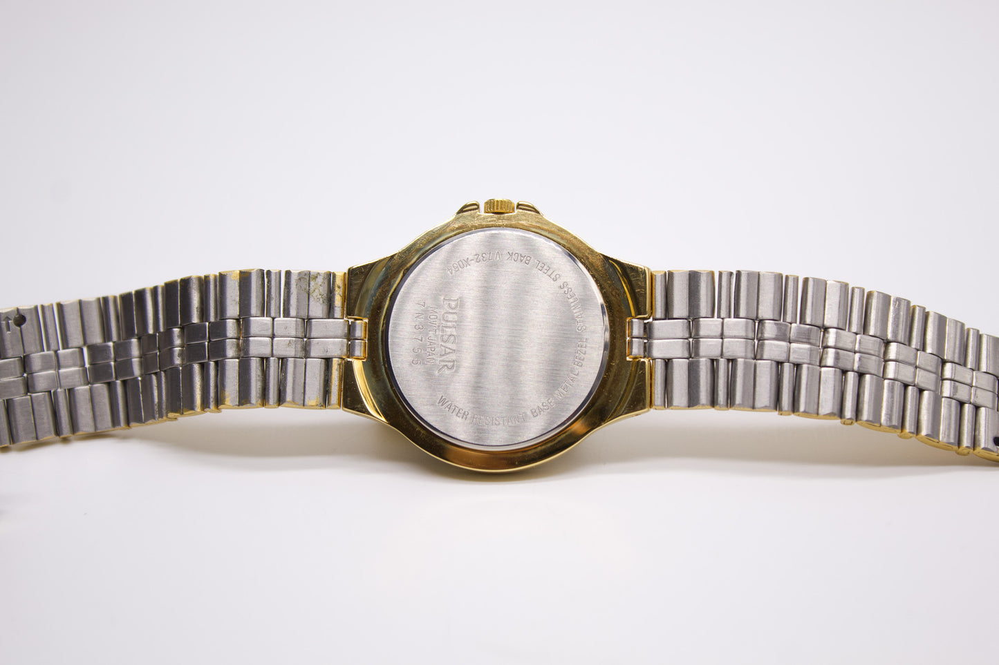1997 Pulsar Quartz Golden Sunburst Dial Men's Wrist-Watch W/Box & Papers