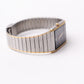 1994 Pulsar Quartz Tank Straight Grain Black Dial Men's Wrist-Watch