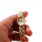 [Near Mint] 2000s Pulsar Quartz Champagne Sunburst Dial Ladies' Wrist-Watch