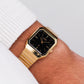 1990 Citizen Quartz Inky Black Dial Men's Wrist-Watch