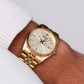 2000s Pulsar 'Baby Day-Date' Gold Toned Men's Wrist-Watch