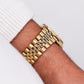 2000s Pulsar 'Baby Day-Date' Gold Toned Men's Wrist-Watch