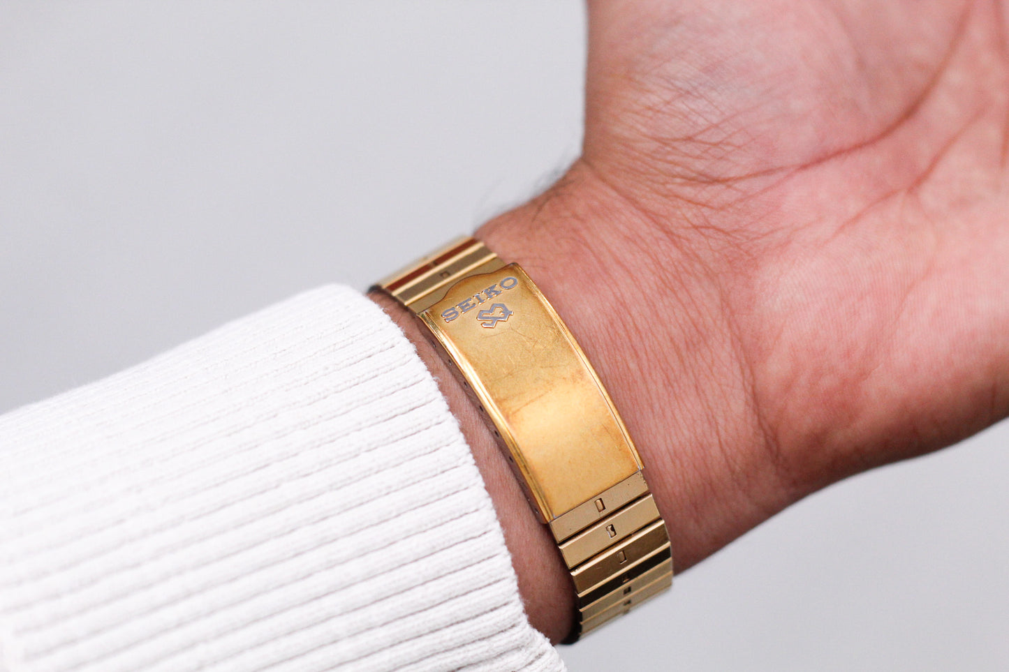 1982 Seiko SQ Light Golden Dial Men's Wrist-Watch
